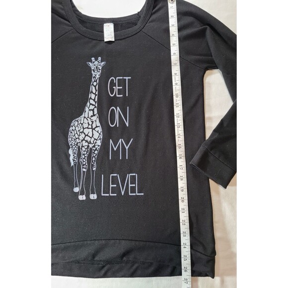 Messy Buns Lazy Days Giraffe Life Sweatshirt Large Funny Tall Zoo Animal Tee - Picture 2 of 7